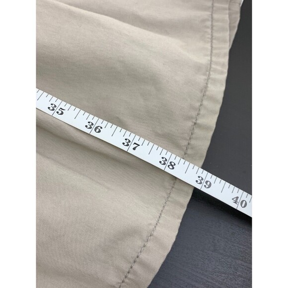 Ted Baker Ruffle Trench Coat Belted Jacket Button Collared Gray Cotton Womens 4 - Picture 14 of 15